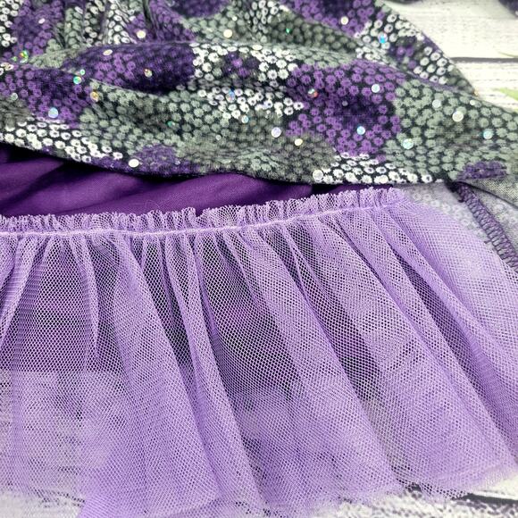 Youngland‎ Purple/Silver Sequin Dress Toddler Size 2T - Picture 5 of 10